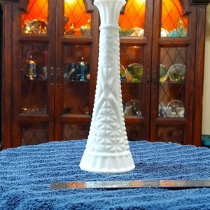 1 of 3 milk glass vases